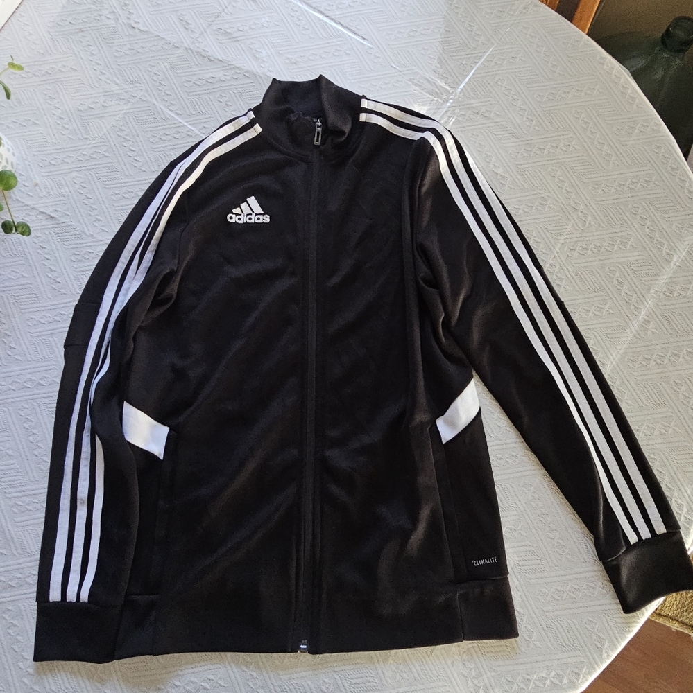KIDS/GIRL  Adidas Climalite LARGE Black Full Zip